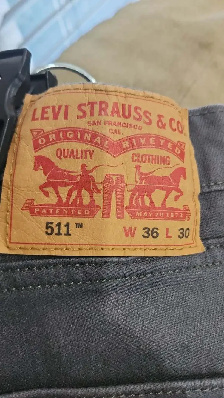 Levi's 511 Slim Fit Grey 5-Pocket Pants Size 36x30